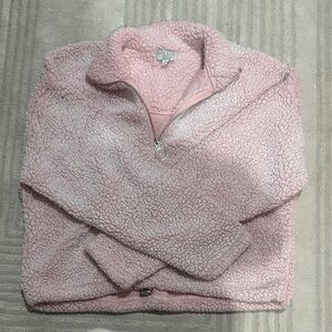 pink cropped quarterzip fleece size small!